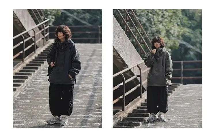 Men Women Winter Fleece Hoodies Korean Style Half Zipper Harajuku Hip Hop Hooded Sweatshirt Street Oversized Couple Pullovers Street King Limited