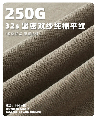2024 Summer New Washed Oversized Tshirt Worn Out Retro Distressed Tee Raw Edge Men's Cotton Short Sleeved Tie Dyeing T-shirt Street King Limited