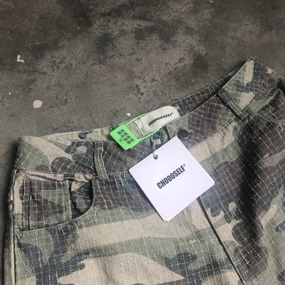 frog drift fashion american style streetwear camouflage cargo pants vintage clothing loose cotton trousers for men unisex unique cargo style 5136