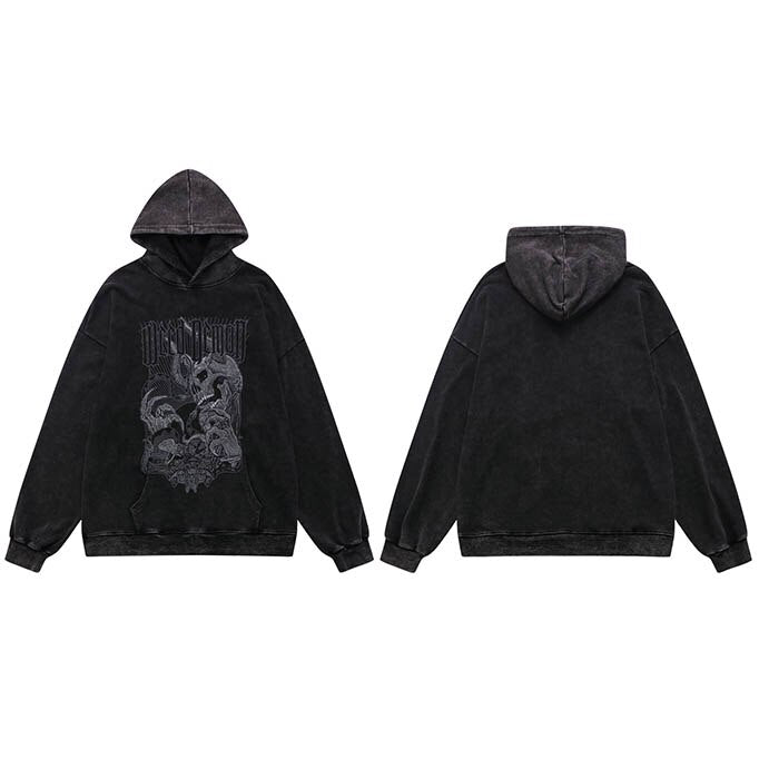 "Night Fox" Unisex Men Women Streetwear Graphic Hoodie Daulet Apparel