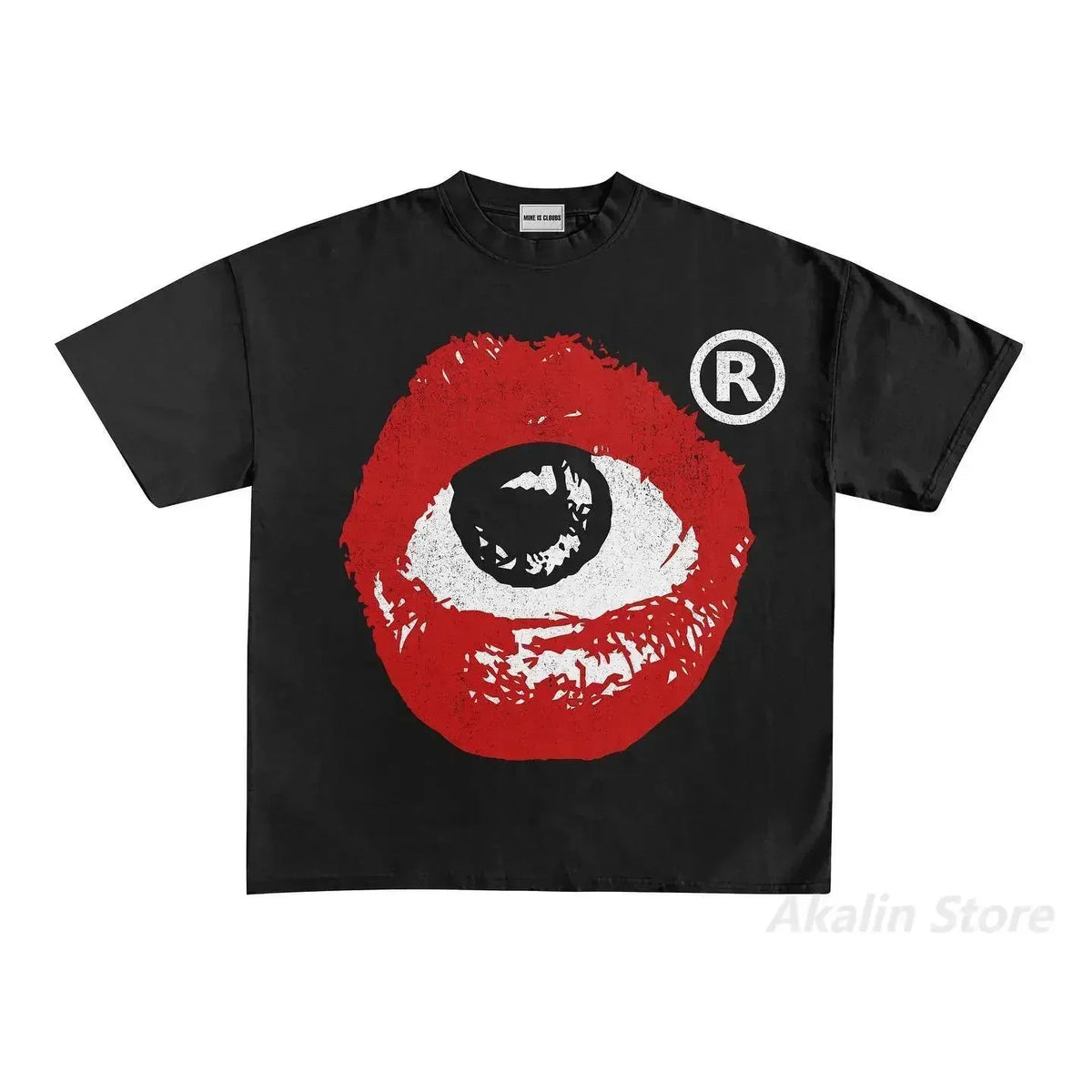 Harajuku big lips graphic t shirts loose y2k tops gothic pop oversized t shirt couples 2024 new sweatshirt goth men clothing Street King Limited