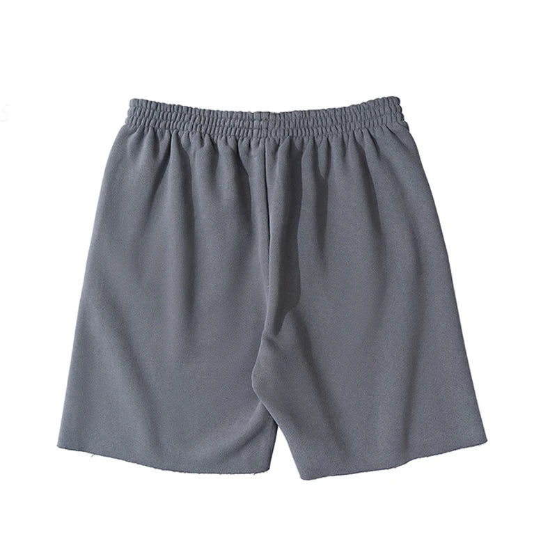 Good Quality New Kanye West Shorts High Street Chaopai Heavyweight Curled Edge Oversized Motion Casual Breeches Street King Limited