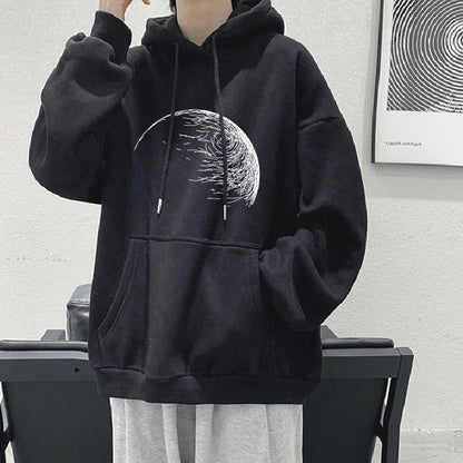 Goth Fashion Graphic Printed Hoodies Men's Autumn Hip Hop Fashion Oversized Hooded Sweatshirts New Y2K Streetwear Clothes Street King Limited