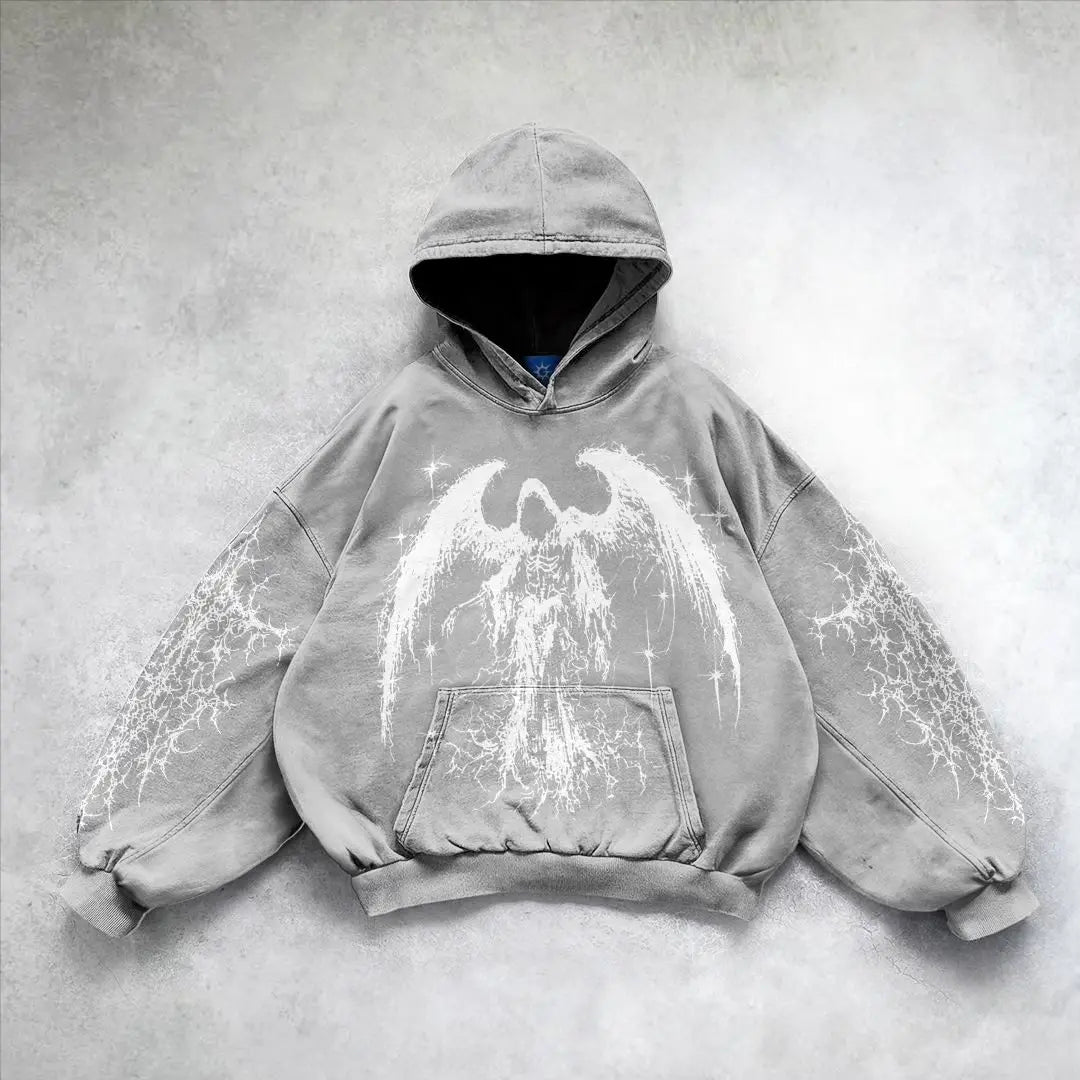 Harajuku hoodie y2k tops oversized sweatshirt shining angel hoodies women goth new couples goth streetwear gothic clothes Street King Limited