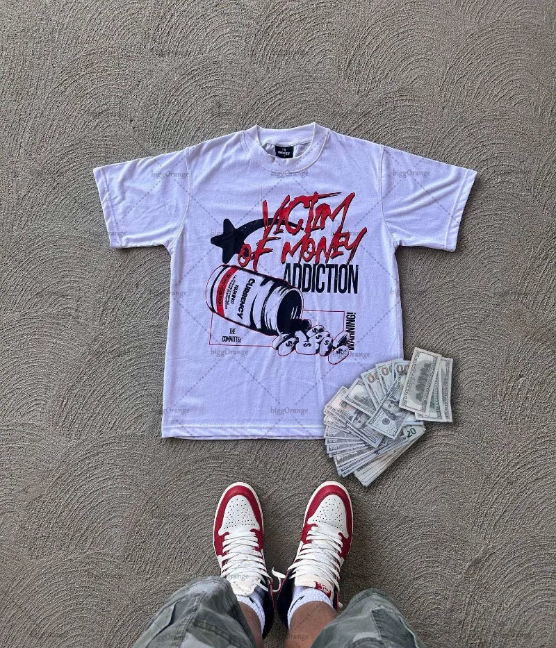 Y2K New High Street Clothing Gothic Print Oversized T-Shirt Women's 2023 Loose and Versatile Casual Short-Sleeved T-Shirt Women Street King Limited