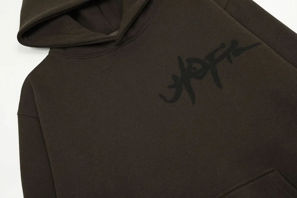 Y2k Streetwear Letter Brown Hooded Hoodies for Men and Women Pullover Baggy Casual Sudaderas Ropa Hombre Cotton Fall Sweatshirts Street King Limited