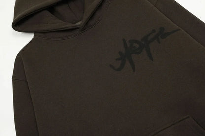 Y2k Streetwear Letter Brown Hooded Hoodies for Men and Women Pullover Baggy Casual Sudaderas Ropa Hombre Cotton Fall Sweatshirts Street King Limited
