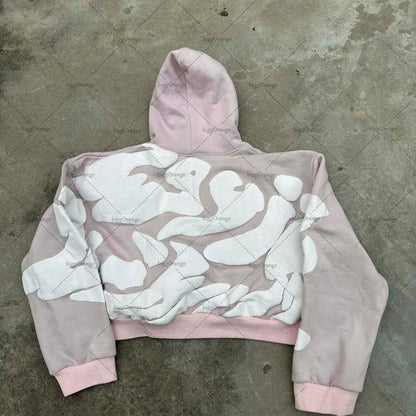 Retro Gothic Trend Letter Pattern Printed Oversized Hoodie Men's Fashion Loose Versatile Pocket Pullover Sweatshirt Women Street King Limited