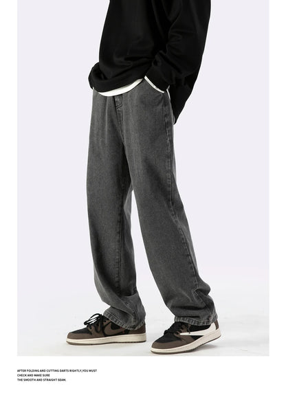 fashion loose streetwear denim basic pants unisex casual zipper jean pant hip hop trousers joggers men straight jeans traf homme unique joggers style 1397