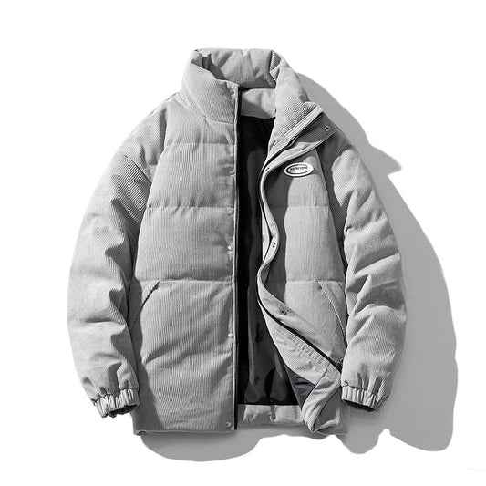 winter warm parkas men oversize bubble jacket solid coat for the winter various color streetwear retro corduroy puffer jacket minimalist street pants