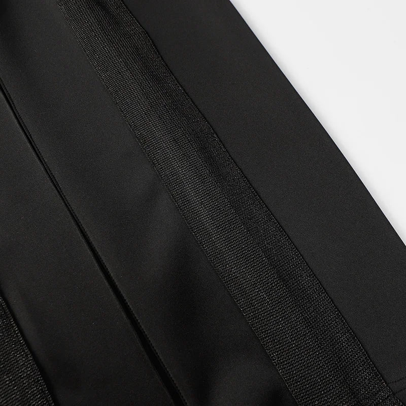 best quality embroidery logo new pants men woman side edge weaving stripe drawstring loose casual grey motion trousers unique default style 5025