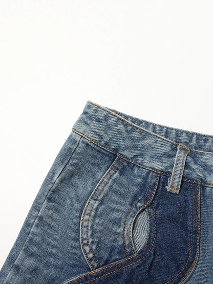 womens hollow jeans spring trend personality high waist zipper casual wide leg pants fashion casual clothing y2k pants jeans unique jeans style 71