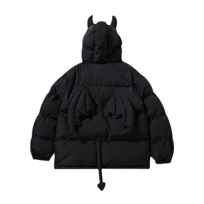 Winter loose devil thick cotton coat trend high street flight suit Japanese college style cotton jacket men or women winter tops Street King Limited