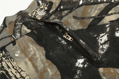 men camouflage cargo shorts 2024 summer fashion tactical shorts cropped pants streetwear hip hop harajuku shorts y2k unique cargo style 1048