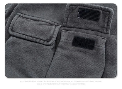 Multi-pocket zipper tactical overalls feature heavyweight shorts Street King Limited