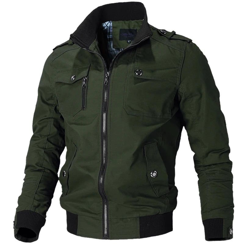 jackets men winter military jacket pilot bomber jacket coat multi pockets casual cargo work jacket men clothing unique cargo style 4741