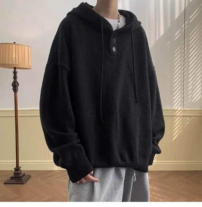 American style trend personalized trend lazy style for men and women hooded sweater loose and casual knit top for couples y2k Street King Limited