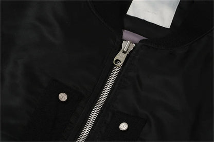 undermycar 2023 new high street fashion brand high quality multi pocket flight jacket cotton coat black unique default style 3626