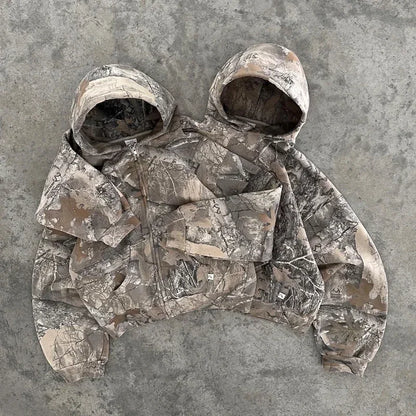 Heavy Weight Hoodies Women Y2k Camouflage Pattern Pullover Streetwear Harajuku Oversized Sweatshirts High Quality Camo Hoodie Street King Limited