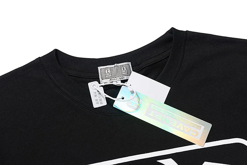 High Quality CAVEMPT Tops Tee Phantom Letter Printing Classic All-match Men Woman Loose O-Neck Summer C.E T Shirt Street King Limited