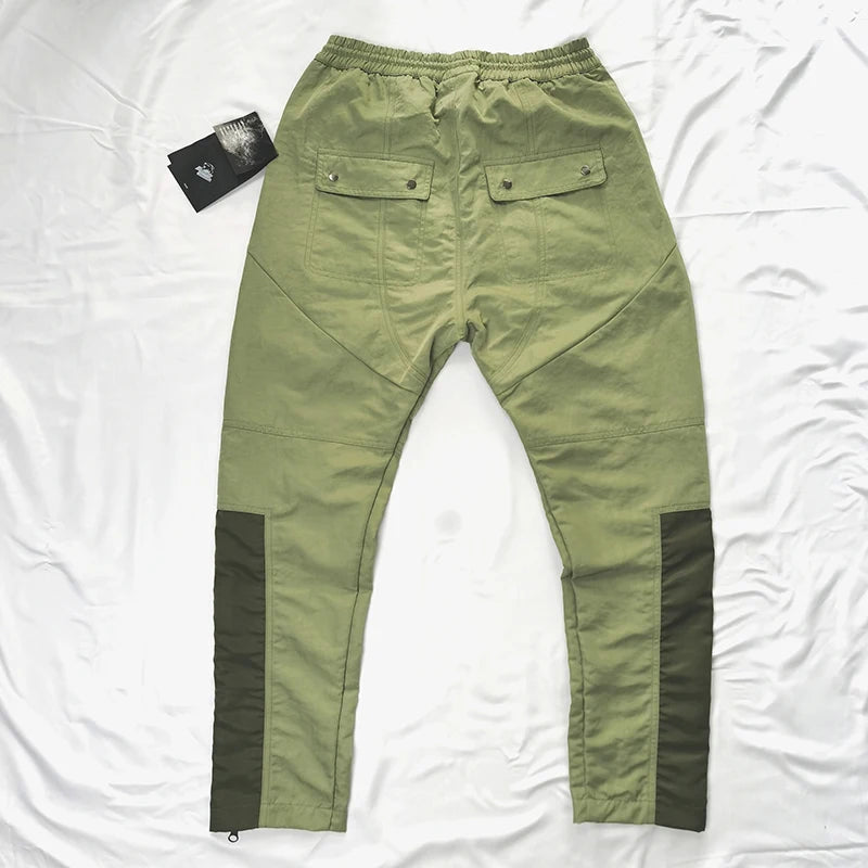 Hip Hop Side Zipper Color Block Vibe Style Casual Track Pants Mens Harajuku Drawstring Loose Oversize Trousers Streetwear Street King Limited