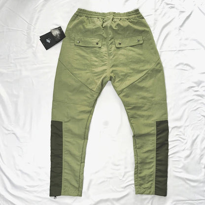 Hip Hop Side Zipper Color Block Vibe Style Casual Track Pants Mens Harajuku Drawstring Loose Oversize Trousers Streetwear Street King Limited
