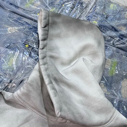 24AW do dirty damage print fleece hoodie Street King Limited