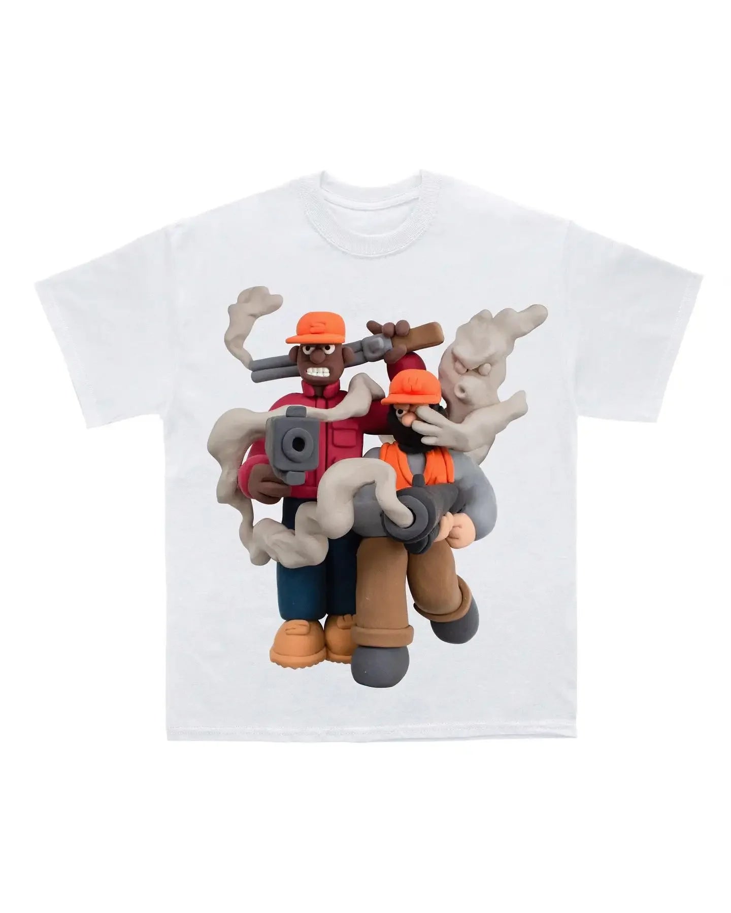 Streetwear Cartoon Letter Pattern Printed Oversized T-Shirt Women's Y2K Casual Loose Round Neck Short Sleeve Top Couple Style Street King Limited