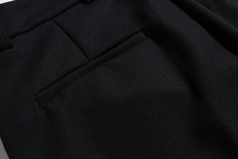 New Black Color Straight Boot Cut for Men Streetwear Loose Baggy Suit Pants Ropa Hombre Oversized Casual Flare Trousers Street King Limited