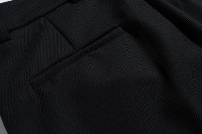 New Black Color Straight Boot Cut for Men Streetwear Loose Baggy Suit Pants Ropa Hombre Oversized Casual Flare Trousers Street King Limited