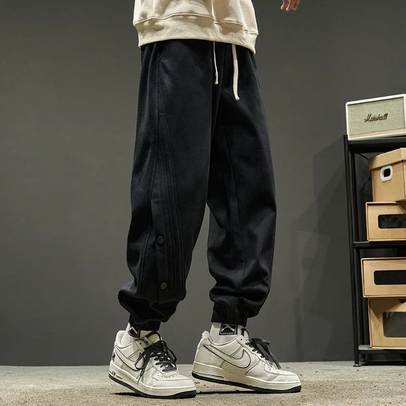 autumn casual joggers sports pants mens high street baggy breasted trousers 2024 new harajuku fashion y2k gym sweatpants urban active pants