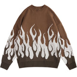 "Darken Flames" Unisex Men Women Streetwear Graphic Sweater Daulet Apparel