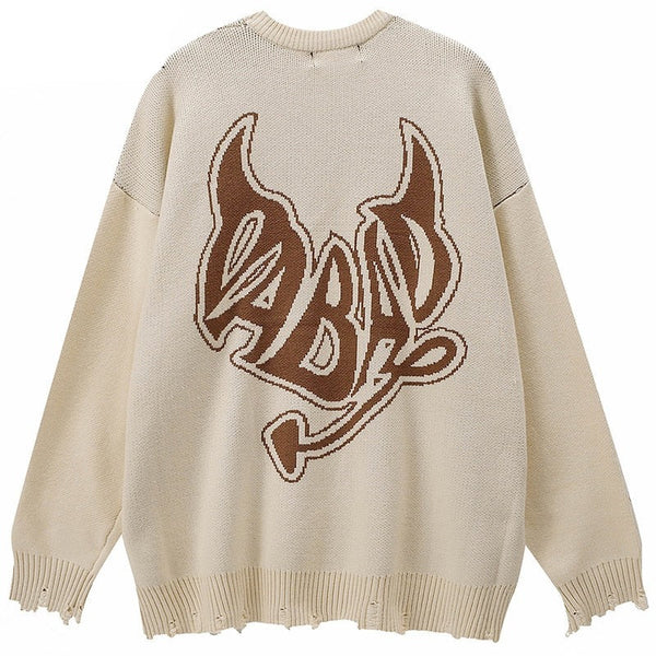 "The Devils Way" Unisex Men Women Streetwear Graphic Sweater Daulet Apparel