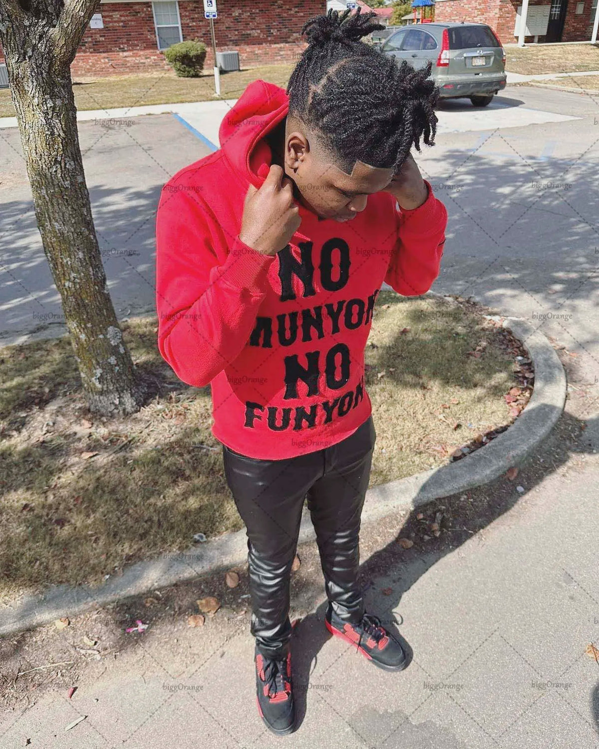 Colorful New Trendy Gothic Pattern Letter Print Oversized Hoodie Men's Street Hip-Hop Loose Long Sleeve Pullover Women's Street King Limited