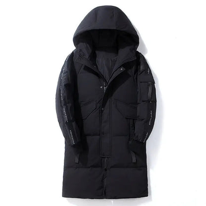 2023 New Winter Men Parka Big Pockets Casual Jacket Hooded Solid Color 2 colors Thicken And Warm hooded Outwear Coat Size 3XL Street King Limited