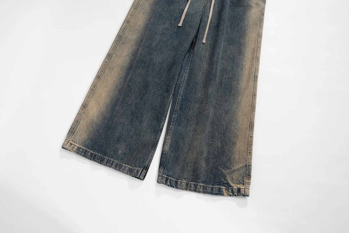 mens high street loose denim jeans casual straight retro washed jeans hip hop streetwear casual wide legs joggers baggy jeans unique joggers style 1869