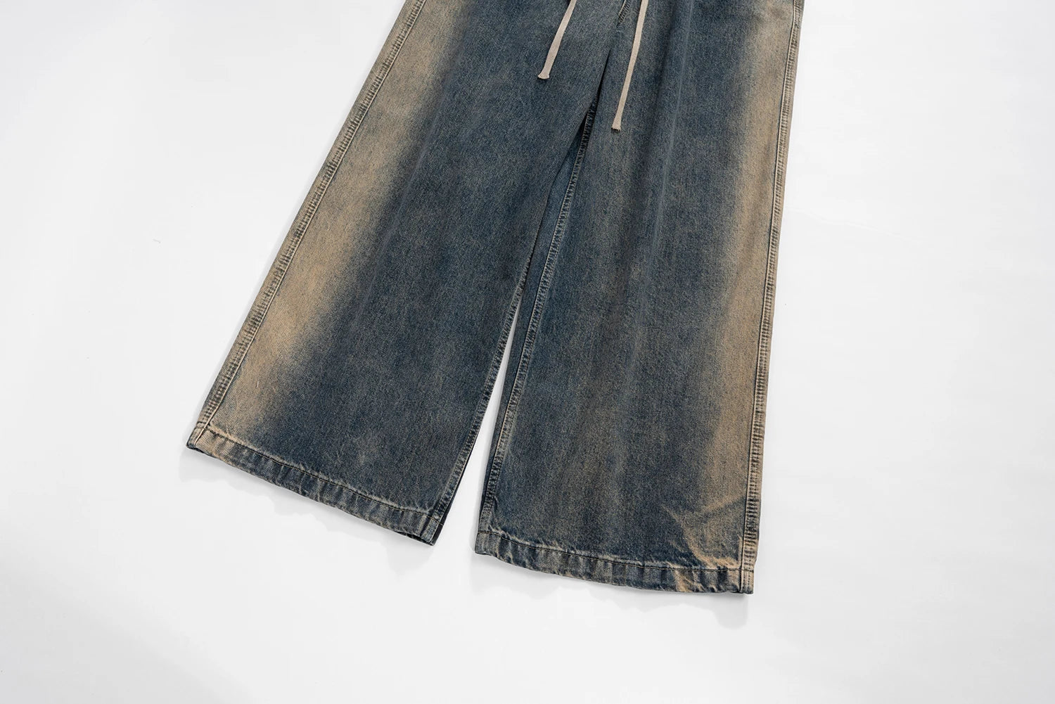 mens high street loose denim jeans casual straight retro washed jeans hip hop streetwear casual wide legs joggers baggy jeans unique joggers style 1869