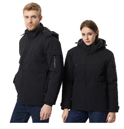 rainbowtouches heating jacket men winter electric heated clothes usb charging waterproof windbreaker heat outdoor skiing coat unique default style 5264