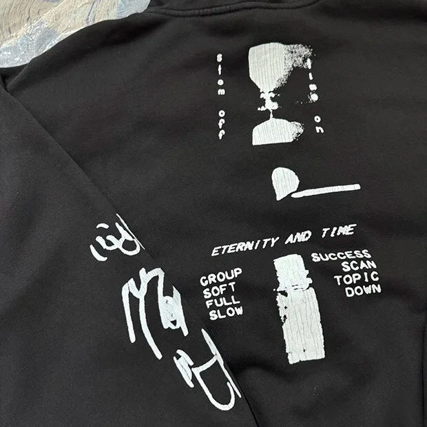 24AW simple printed hoodie Street King Limited