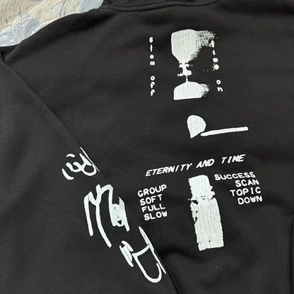 24AW simple printed hoodie Street King Limited