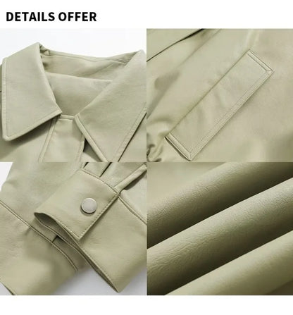 american motorcycle pu leather jacket mens 2024 new streetwear street hip hop trend coats spring new multi pocket lapel outwear unique default style 2900