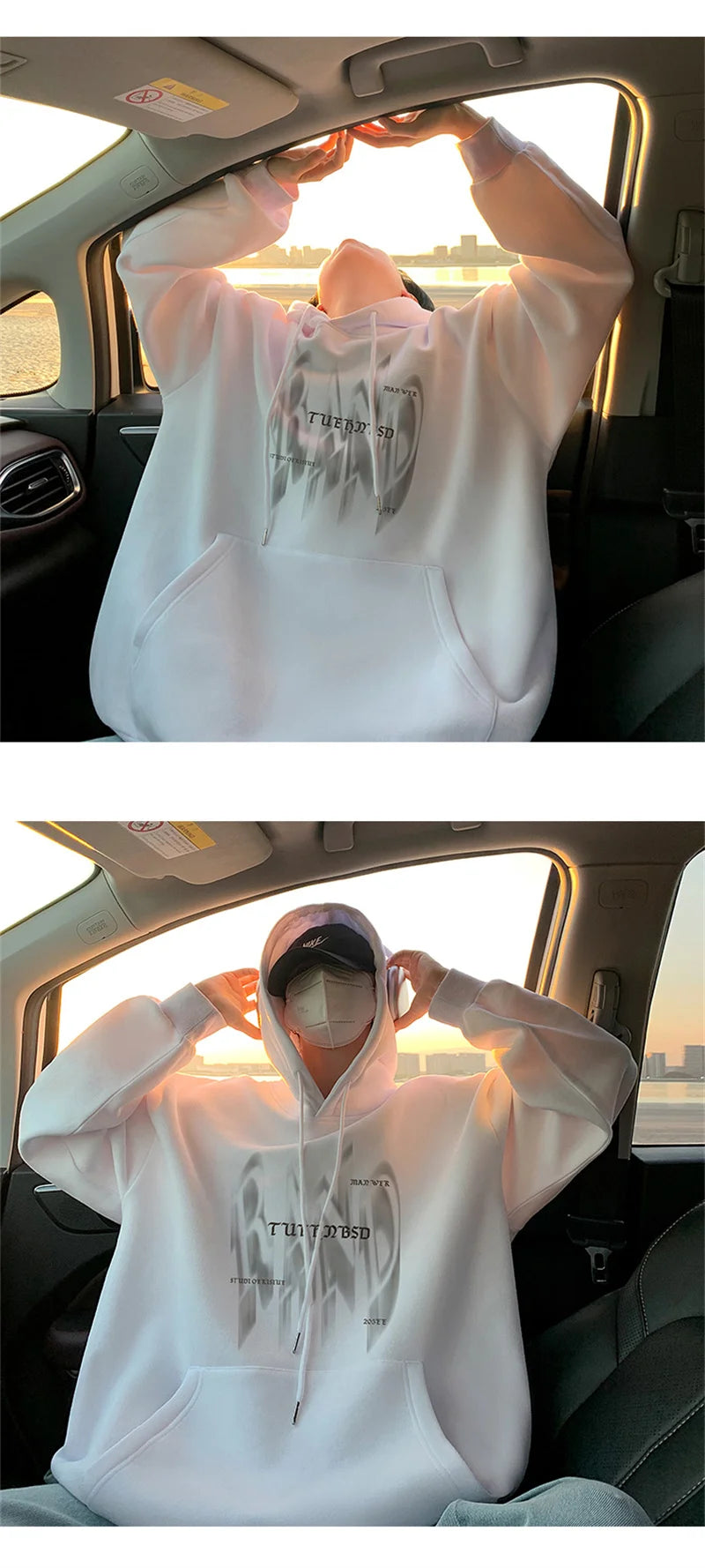 New Gothic Letter Printed Hoodies For Men Autumn Hip Hop Oversized Hooded Sweatshirt Y2K Streetwear Graphic Hoodie Tracksuit Street King Limited