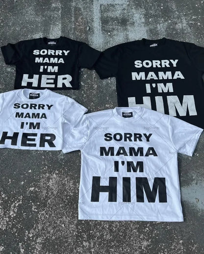 American fashion trend brand letter pattern oversized T-shirt men's Y2K streetwear loose round neck short-sleeved couple style Street King Limited