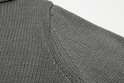 New 2023 Men Luxury Legacy Winter Grey Button Gentleman Knit Casual Sweaters Cardigans Coats US Size High Quality #672 Street King Limited