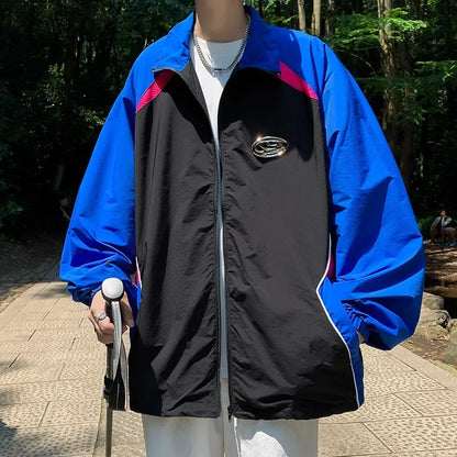 new sport charge jacket mens korean trend color blocking quick drying thin coats summer outdoor sunscreen casual windbreaker unique default style 1918