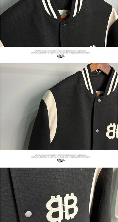 men thicken quilted baseball jacket women streetwear fashion hip hop loose casual padded cotton parkas coat unisex outerwear unique default style 1414