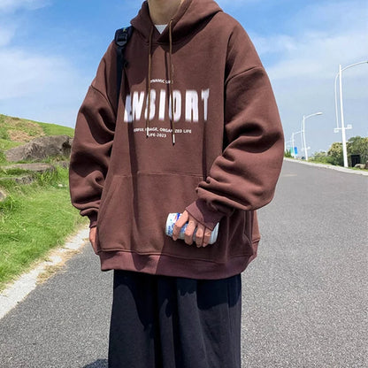 Spring Retro Letter Printed Hoodies Hombre 2024 New Personality Loose Streetwear Pullover Sweatshirts Y2K Fleece Hoodie Clothes Street King Limited