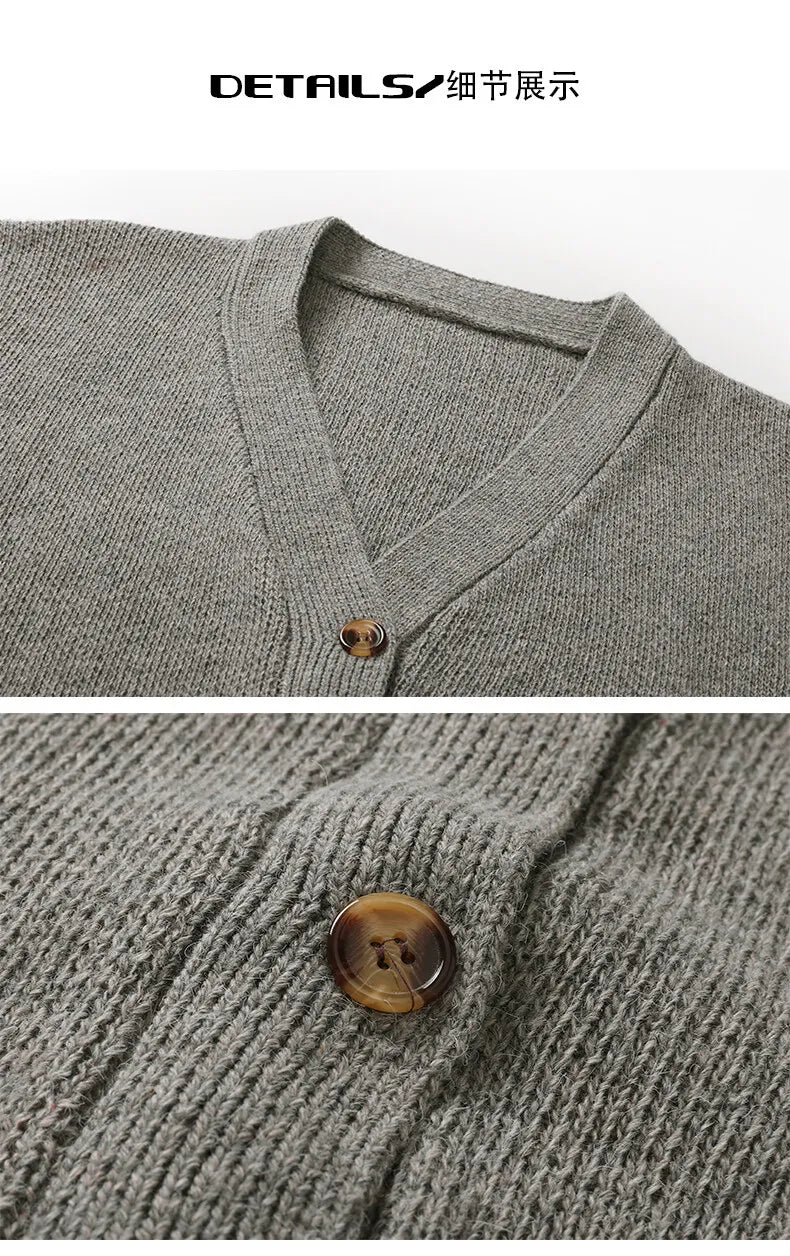 2023 British Retro Cardigan Sweater New Korean Harajuku Academic Knitted Sweater Pullover Hip Hop Streetwear Loose Knitwear Tops Street King Limited