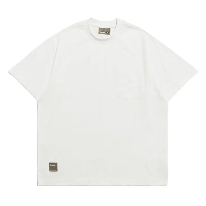 Korean trendy printed graphic T shirt street basic men y2k solid color simple personality pocket retro oversized T shirt Street King Limited