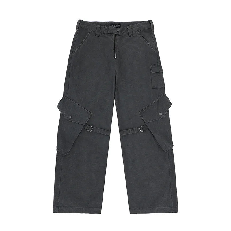cargo pants with wide legs military streetwear pants
